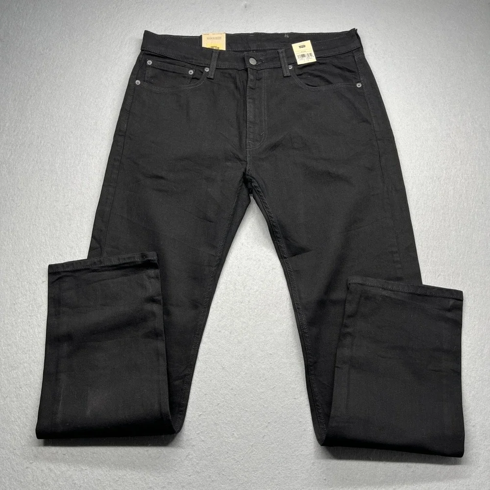 Levi's 505 Regular Fit Jeans Black 36x34 New With Tags Streetwear Classic Denim